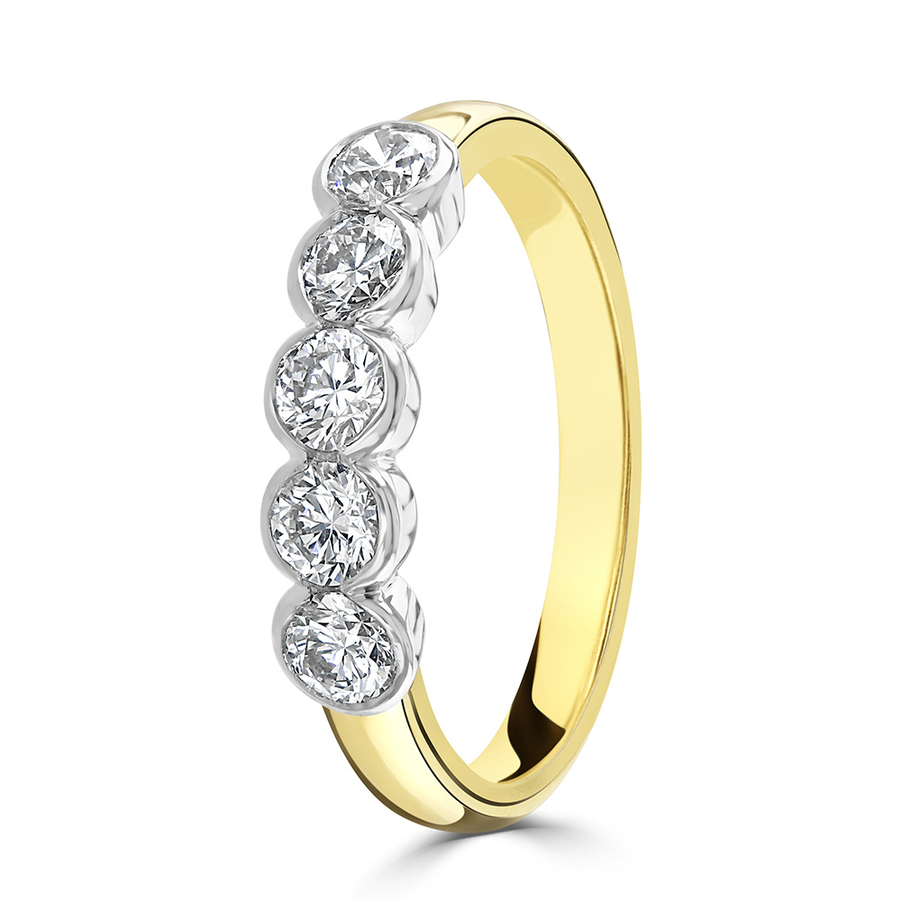 Yellow and white on sale gold eternity rings