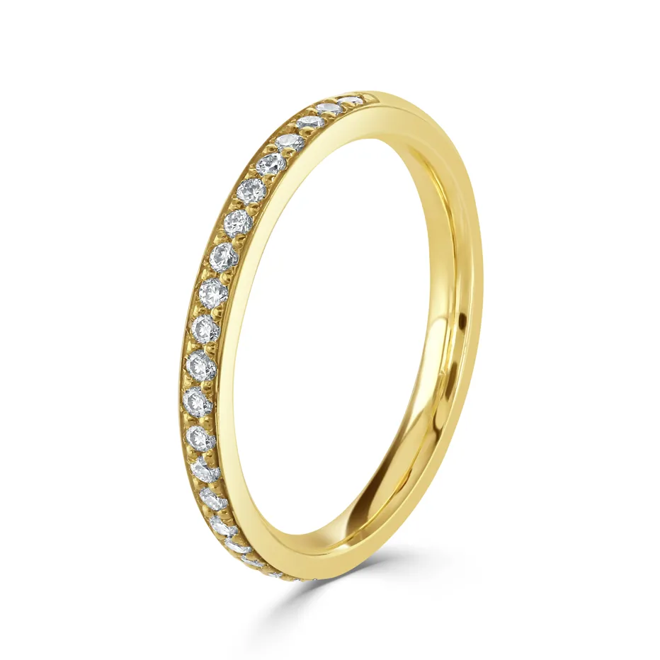 Yellow Gold and Diamond Wedding Ring