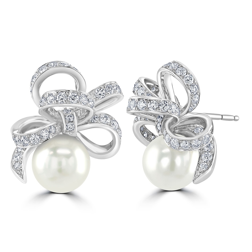 Mikimoto clearance diamond earrings