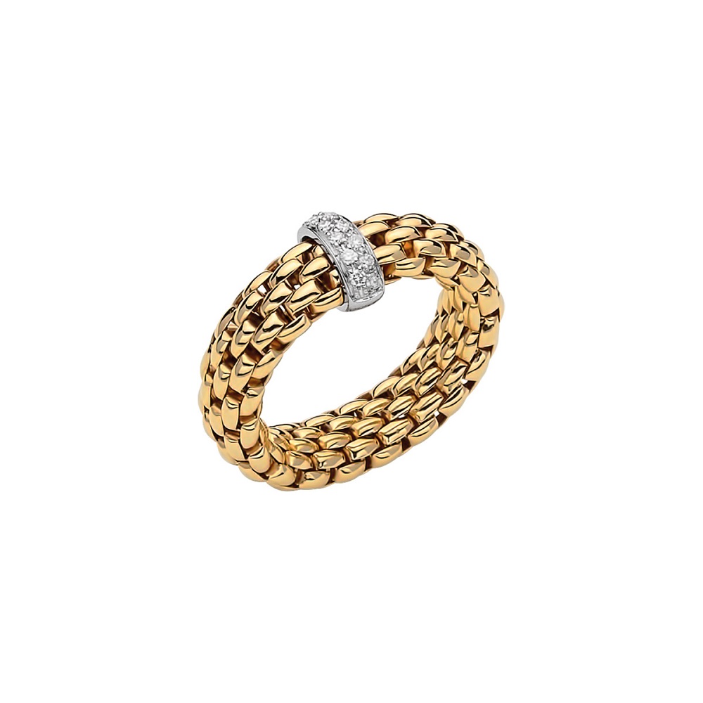 18ct Yellow Gold Diamond Flex'It Vendôme Ring