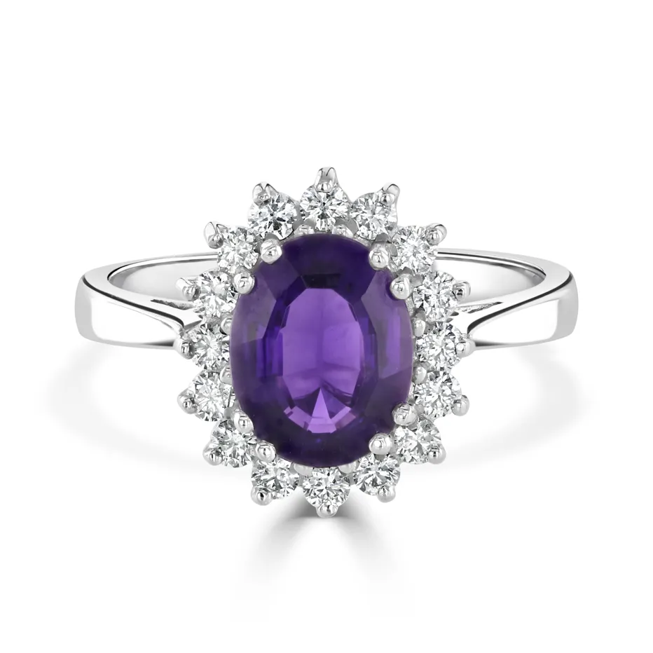 February – Diamond and Amethyst Ring