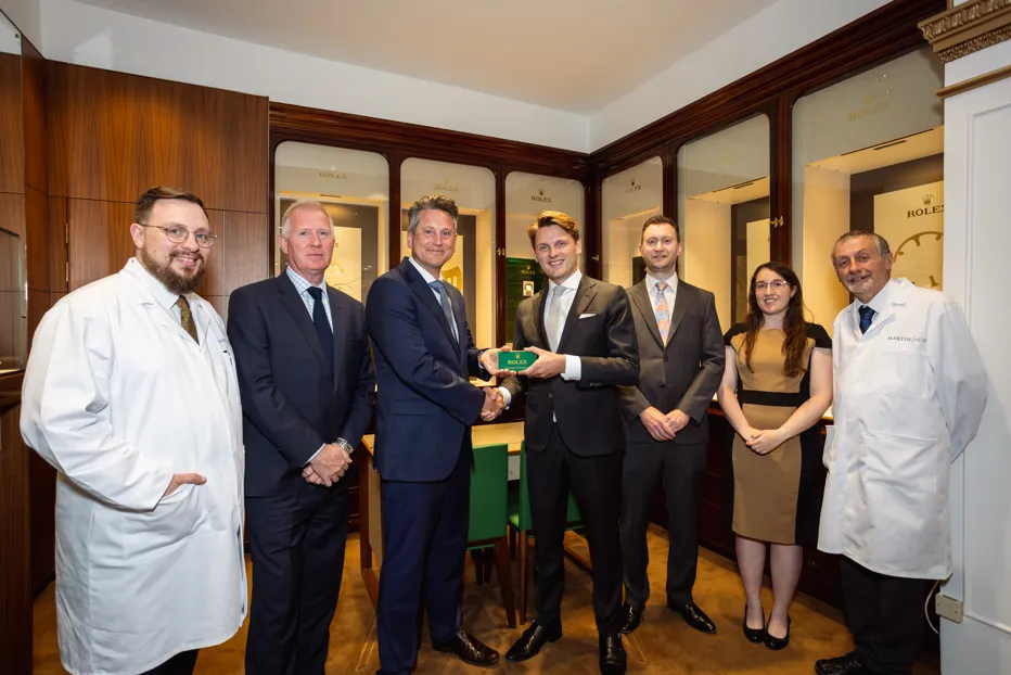 Presentation of the Rolex Accredited Service Centre plaque