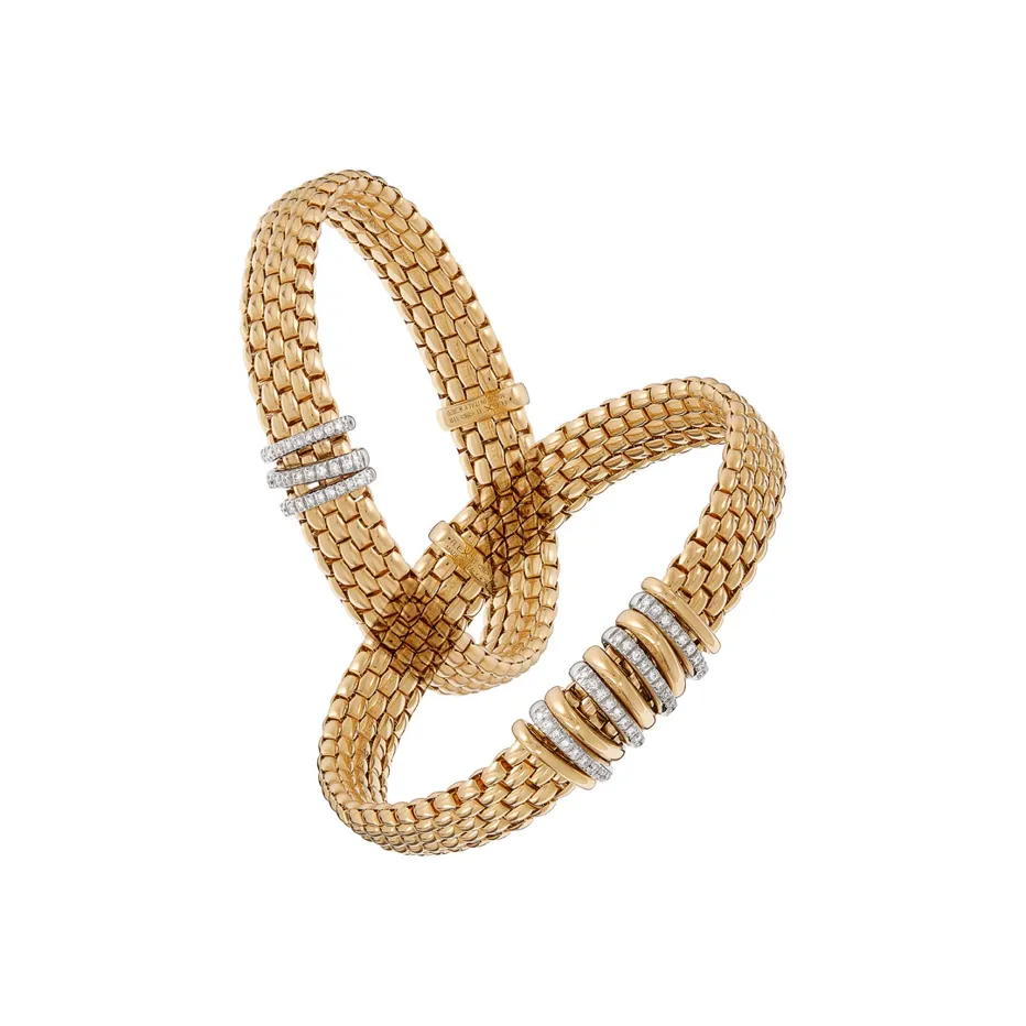 Fope Yellow Gold and Diamond Bracelets