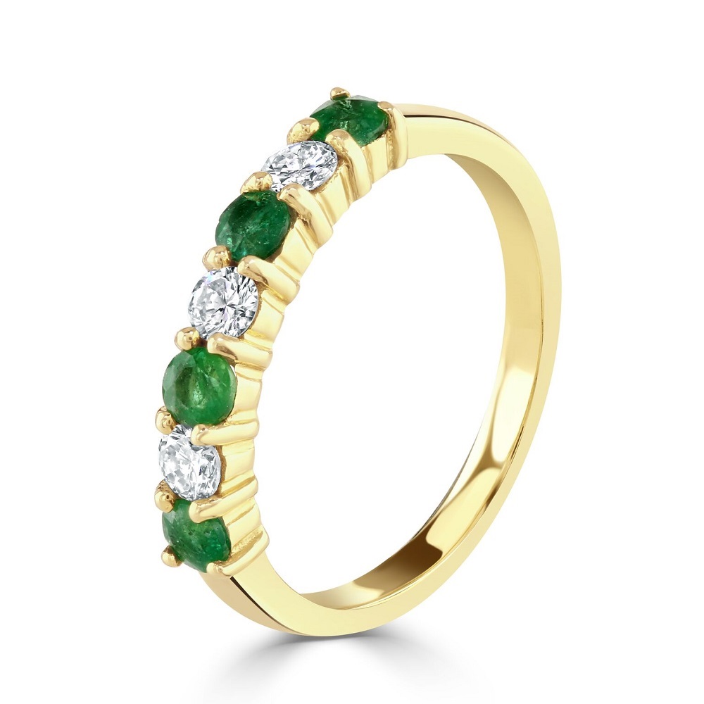 Diamond and deals emerald eternity ring